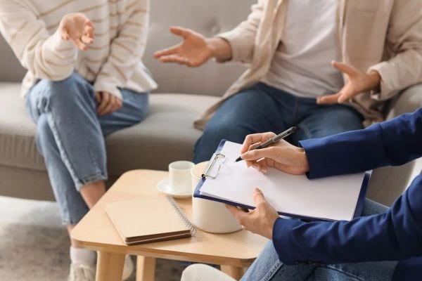 Image of divorce mediation Rotherham in progress.